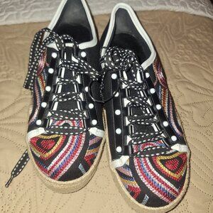 Clée Colorful Platform Sneakers Womens 8 Multicolor Boho Spring Hippie